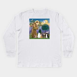 Sister Francis and her Five Cats Kids Long Sleeve T-Shirt